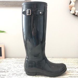 Hunter Original Black Glossy Rain Boots